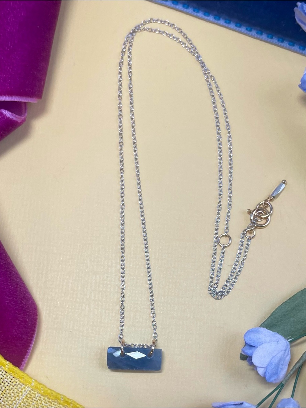 New! Tile Necklace Sterling Silver